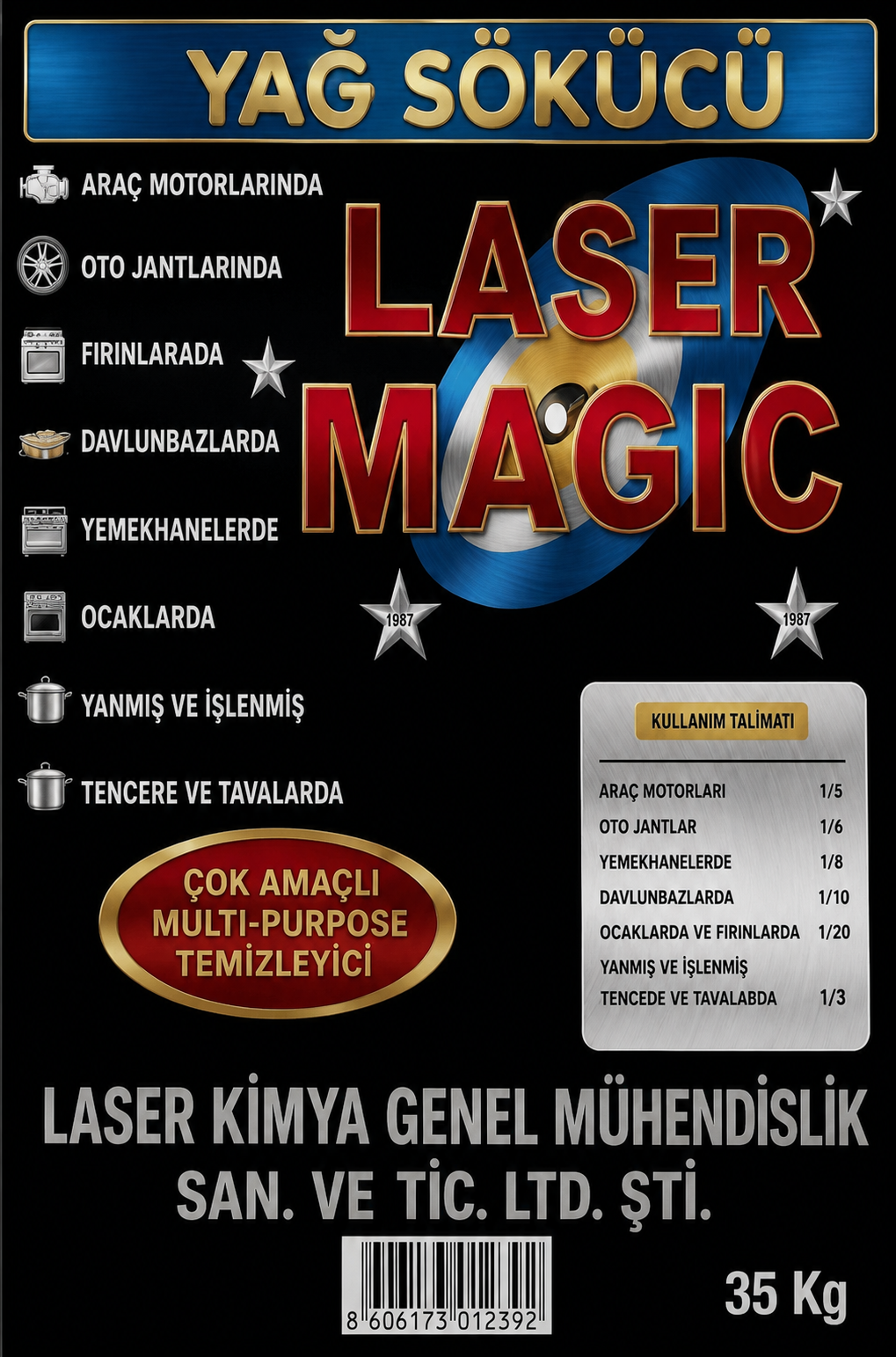 Laser Magic Çok Amaçlı Yağ Sökücü